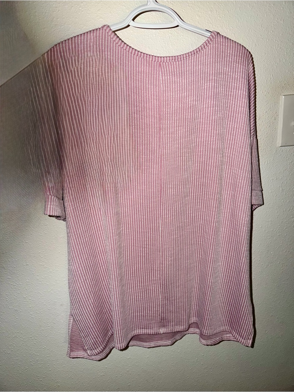 ADORA Pink and White Striped Knit Tee - Picture 4 of 8